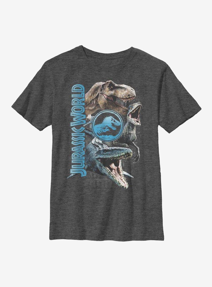 Jurassic World Dino Group Stack Youth T-Shirt