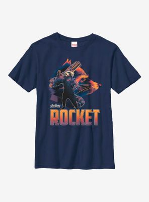 Marvel Guardians Of The Galaxy Rocket Silhouette Youth T-Shirt