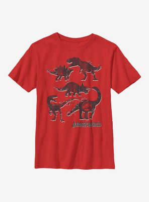 Jurassic World Dino Stencil Youth T-Shirt