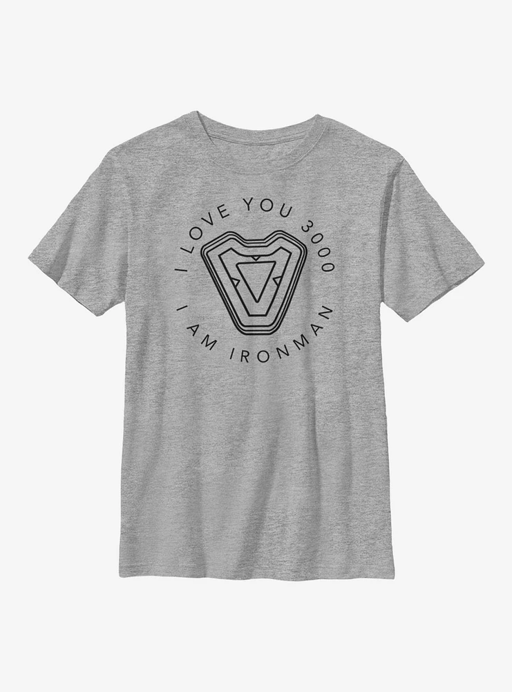 Marvel Iron Man Heart Youth T-Shirt