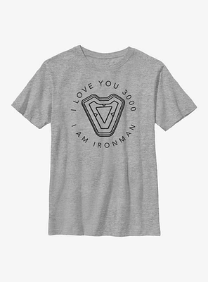 Marvel Iron Man Heart Youth T-Shirt