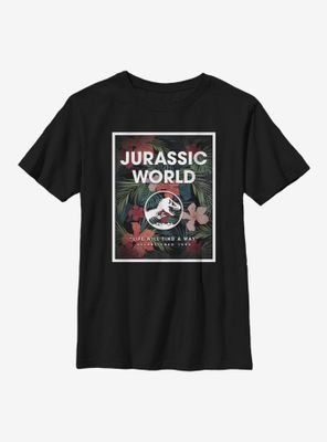 Jurassic World Floral Branded Youth T-Shirt