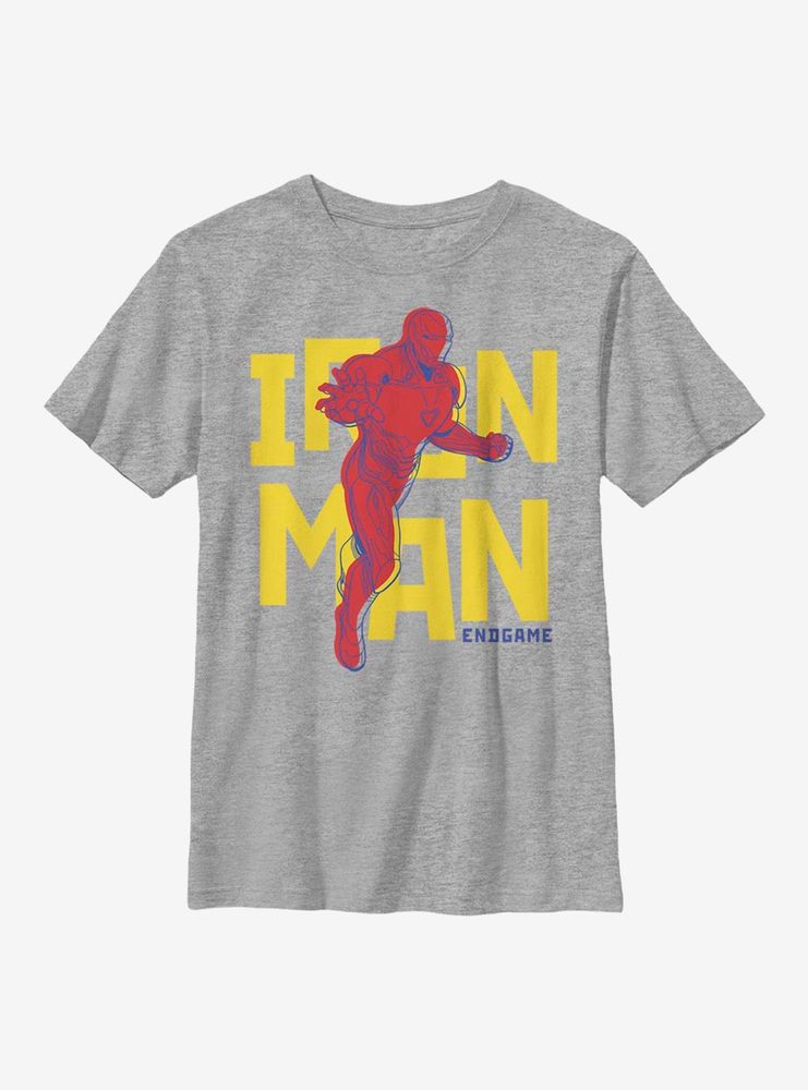 Marvel Iron Man Text Pop Youth T-Shirt