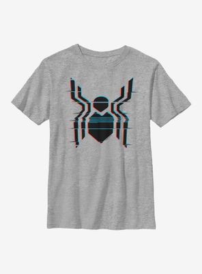 Marvel Spider-Man Glitch Spider Logo Youth T-Shirt