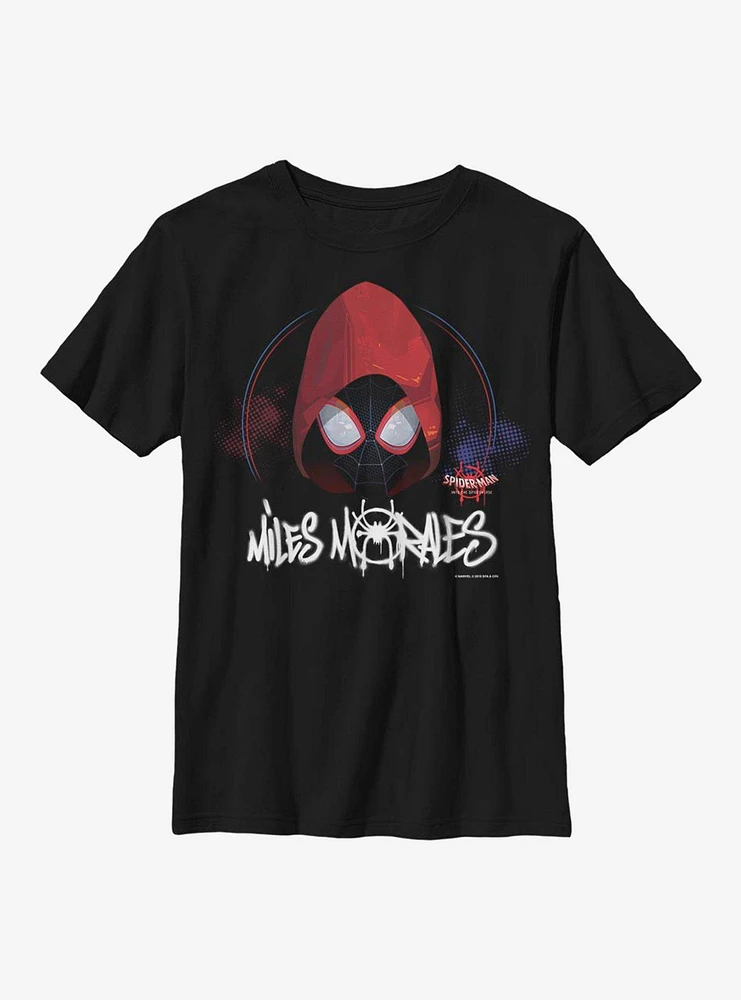 Marvel Spider-Man: Into The Spiderverse Hooded Miles Youth T-Shirt