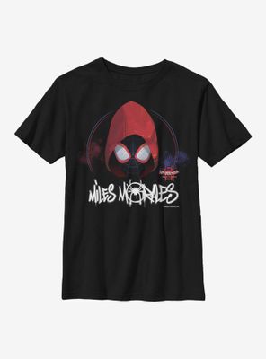 Marvel Spider-Man: Into The Spiderverse Hooded Miles Youth T-Shirt
