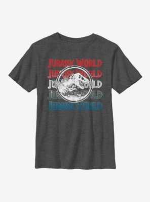 Jurassic World Logo Repeat Youth T-Shirt