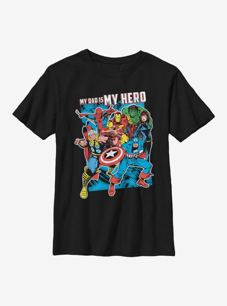 Marvel Avengers Hero Dad Heroes Youth T-Shirt