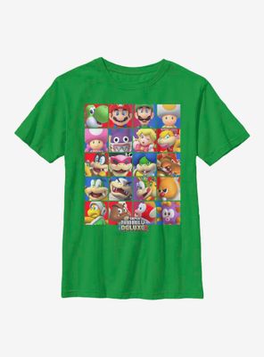 Nintendo Super Mario Character Stack Youth T-Shirt