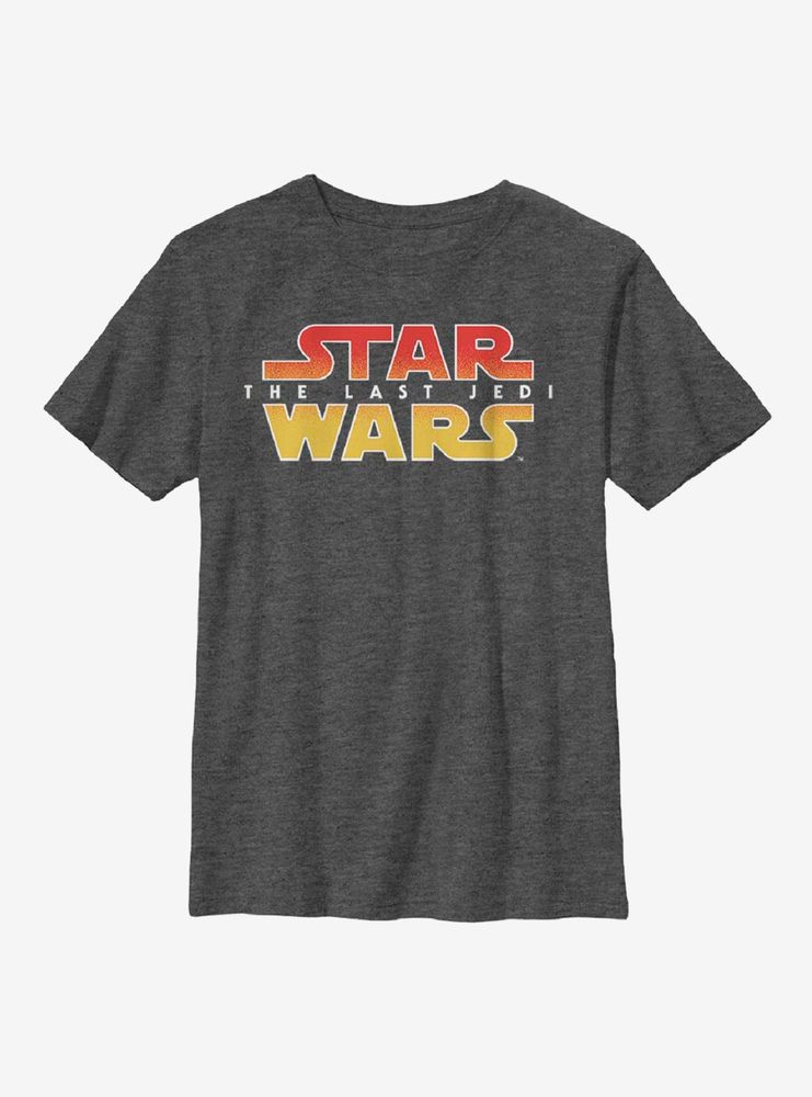 Star Wars Episode VIII The Last Jedi Textured Logo Youth T-Shirt