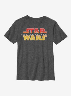 Star Wars Episode VIII The Last Jedi Textured Logo Youth T-Shirt