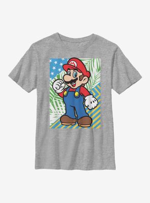 Nintendo Super Mario Flag Youth T-Shirt