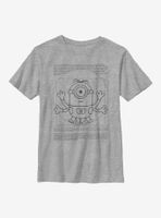 Despicable Me Minions Diagram Youth T-Shirt