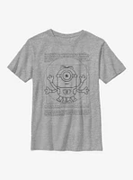 Despicable Me Minions Diagram Youth T-Shirt