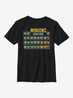 Despicable Me Minions Periodic Table Youth T-Shirt