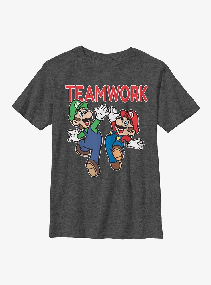 Nintendo Super Mario Team Work Youth T-Shirt