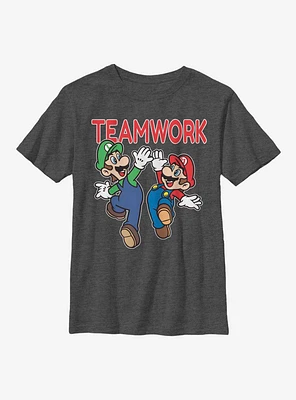 Nintendo Super Mario Team Work Youth T-Shirt