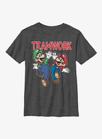 Nintendo Super Mario Team Work Youth T-Shirt