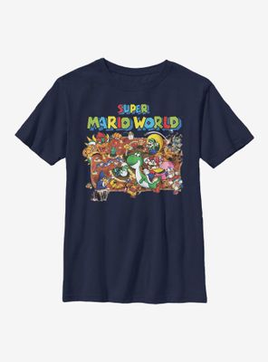 Nintendo Super Mario World Map Youth T-Shirt