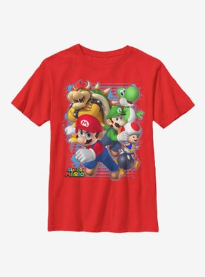 Nintendo Super Mario Blast Out Youth T-Shirt