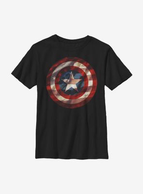 Marvel Captain America Flag Shield Youth T-Shirt