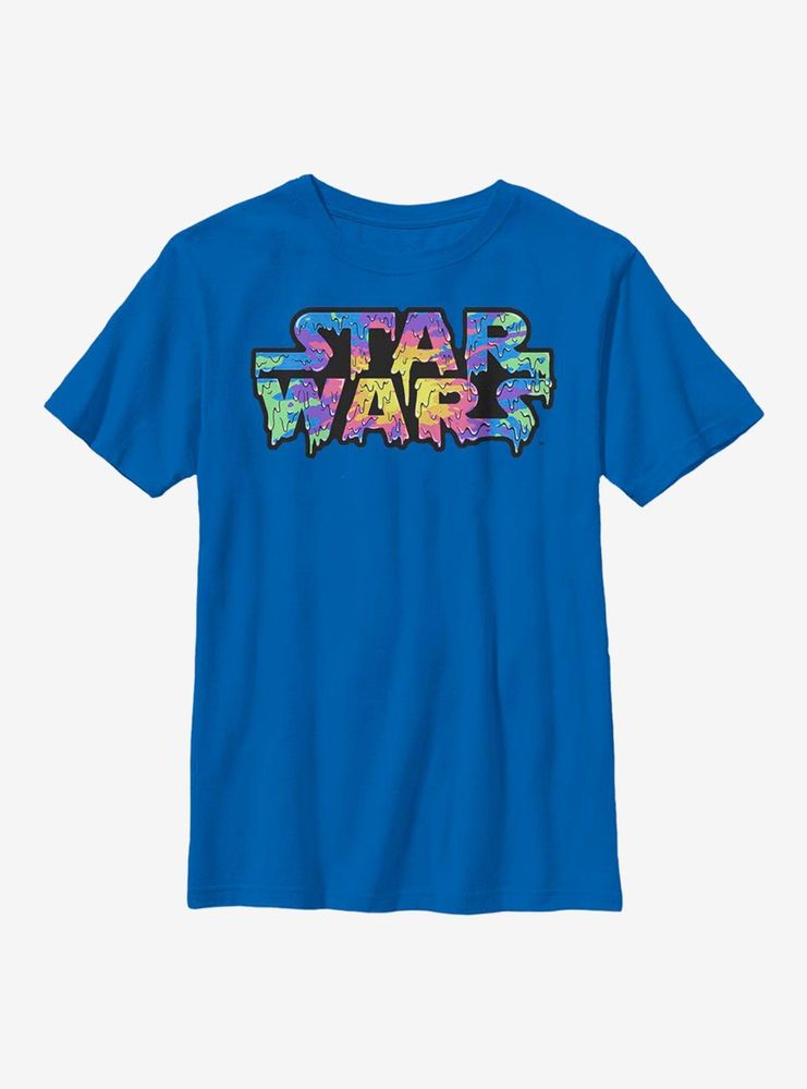 Star Wars Rainbow Drip Logo Youth T-Shirt