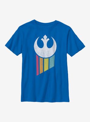 Star Wars Rainbow Rebel Logo Youth T-Shirt