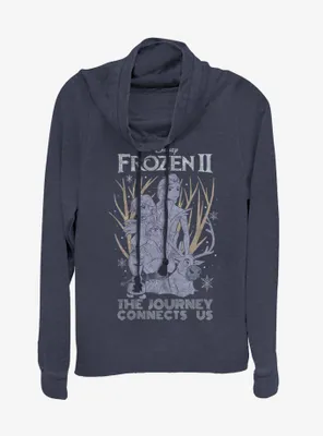 Disney Frozen 2 The Journey Connects Us Cowlneck Long-Sleeve Womens Top