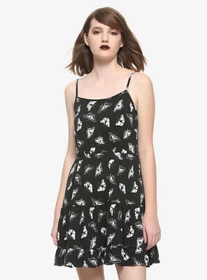 Black & White Butterfly Tiered Dress