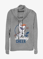 Disney Frozen Holiday Cheer Cowlneck Long-Sleeve Womens Top