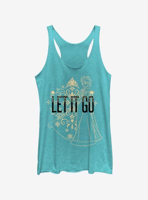 Disney Frozen Let It Go Elsa Sketch Womens Tank Top