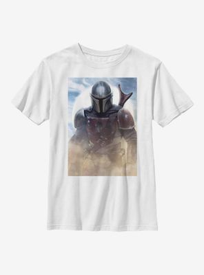 Star Wars The Mandalorian Warrior Poster Youth T-Shirt