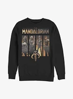 Star Wars The Mandalorian Character Panels Sweatshirt