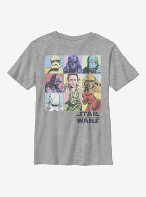 Star Wars Episode IX The Rise Of Skywalker Pastel Rey Boxes Youth T-Shirt