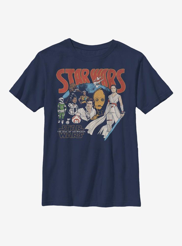 Star Wars Episode IX The Rise Of Skywalker Retro Buddies Youth T-Shirt