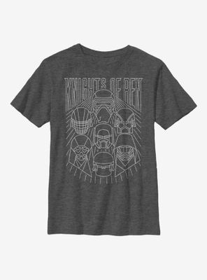 Star Wars Episode IX The Rise Of Skywalker Simple Outlines Youth T-Shirt