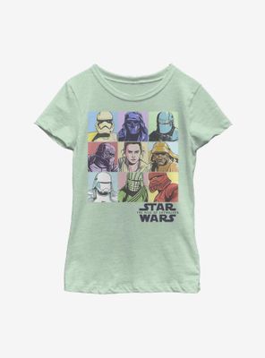 Star Wars Episode IX The Rise Of Skywalker Pastel Rey Boxes Youth Girls T-Shirt