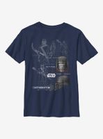 Star Wars Episode IX The Rise Of Skywalker Kylo Ren Maps Youth T-Shirt