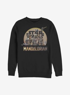 Star Wars The Mandalorian Charcter Action Pose Sweatshirt