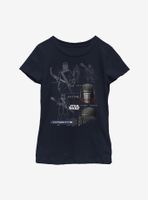 Star Wars Episode IX The Rise Of Skywalker Kylo Ren Maps Youth Girls T-Shirt