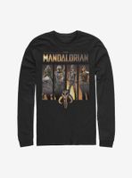 Star Wars The Mandalorian Character Panels Long-Sleeve T-Shirt