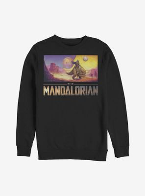 Star Wars The Mandalorian Colorful Landscape Sweatshirt