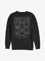 Star Wars Episode IX The Rise Of Skywalker Simple Outlines Sweatshirt