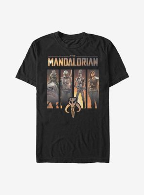 Star Wars The Mandalorian Character Panels T-Shirt