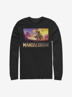 Star Wars The Mandalorian Colorful Landscape Long-Sleeve T-Shirt