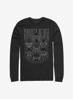 Star Wars Episode IX The Rise Of Skywalker Simple Outlines Long-Sleeve T-Shirt