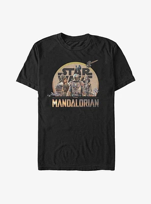 Star Wars The Mandalorian Character Action Pose T-Shirt