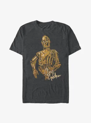 Star Wars Episode IX The Rise Of Skywalker C3PO Stay Golden T-Shirt