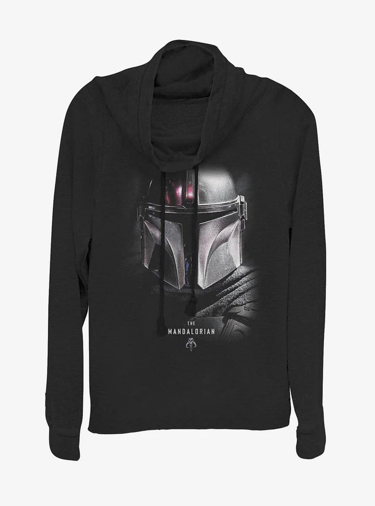 Star Wars The Mandalorian Hero Shot Cowlneck Long-Sleeve Womens Top