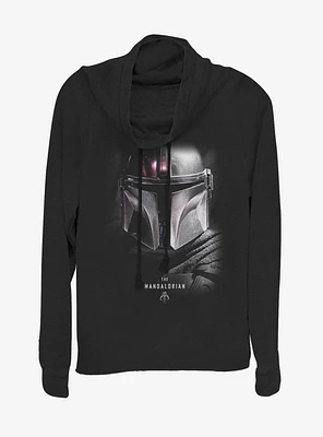 Star Wars The Mandalorian Hero Shot Cowlneck Long-Sleeve Womens Top